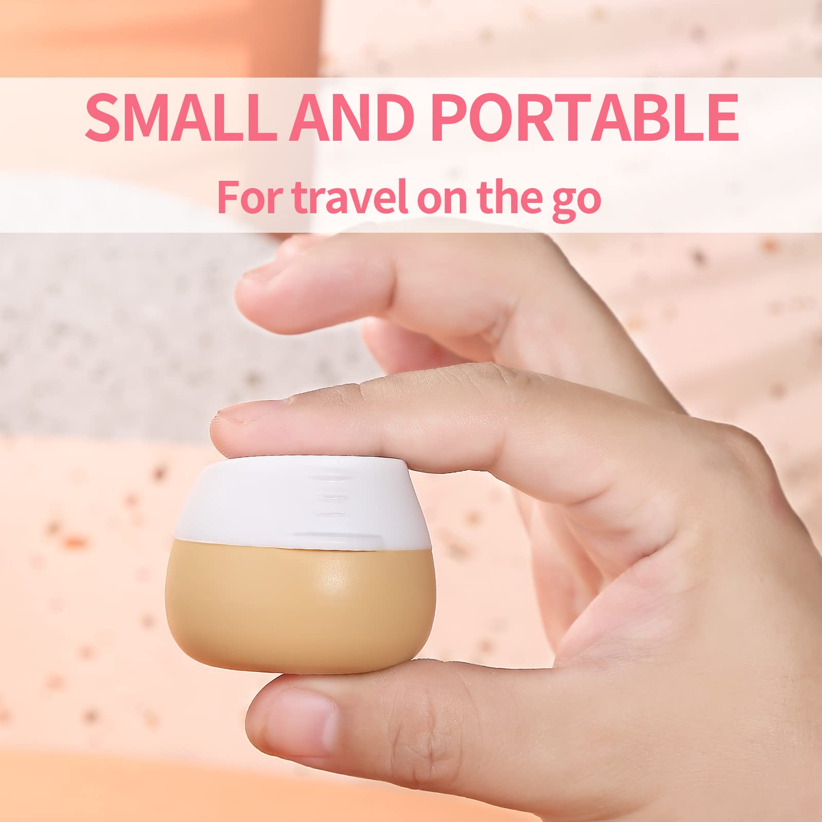 Tsa Approved Travel Size Containers For Toiletries, Gemice Silicone Jars, Leak-Proof Travel Accessories With Lid For Cosmetic Ma